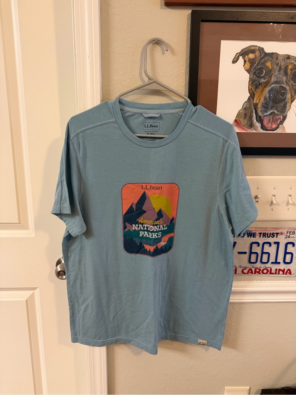 L.L. Bean Light Blue Short-Sleeve 'America's National Parks' Graphic Tee